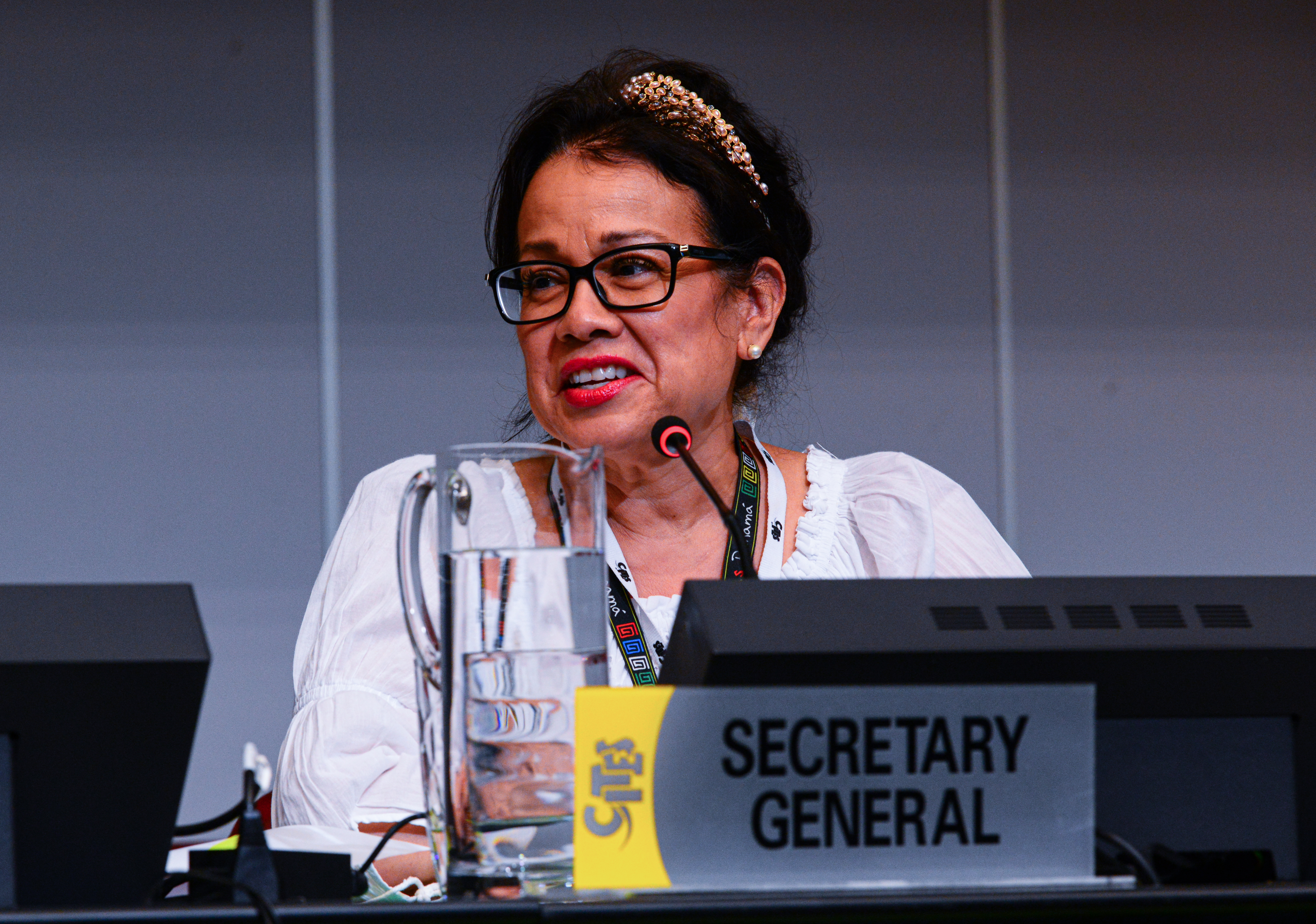 CITES Secretary-General Ivonne Higuero giving opening remarks