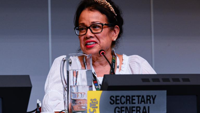 CITES SG Ivonne Higuero giving opening remarks