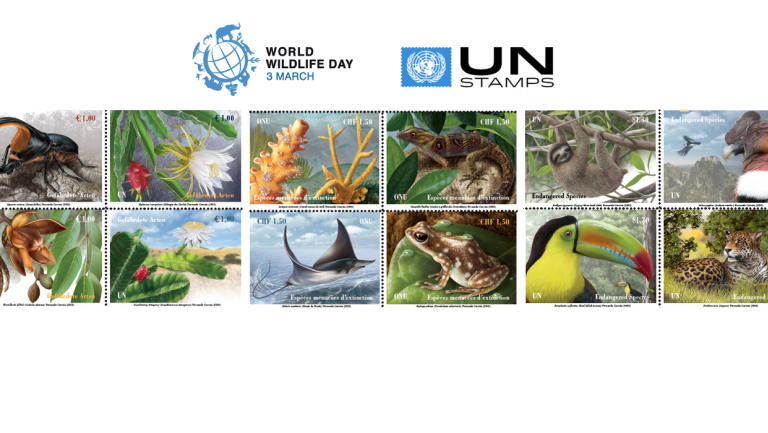 UN issues 12 stamps illustrating endangered species in Central & South America and the Caribbean